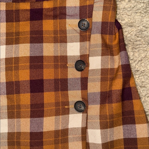 NWOT SO Brown Plaid Mini Skirt (17) - Picture 3 of 5